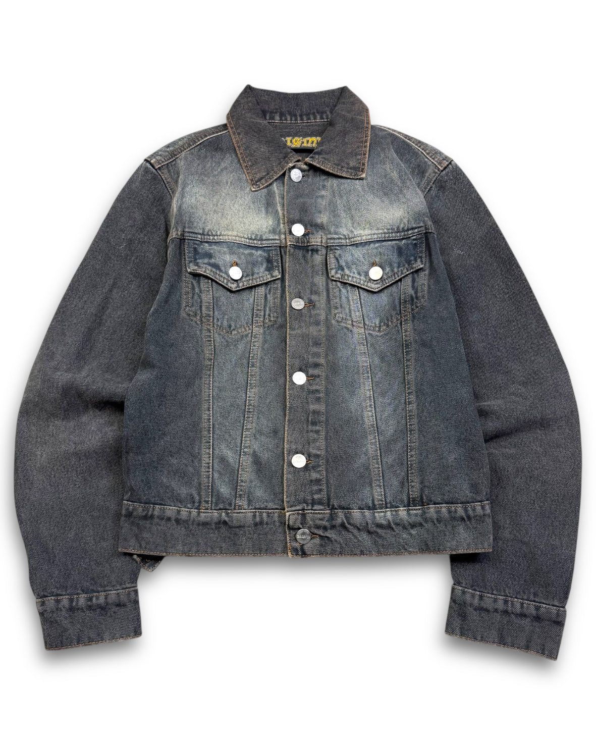 2000's Gray Denim Jacket *rare (M)