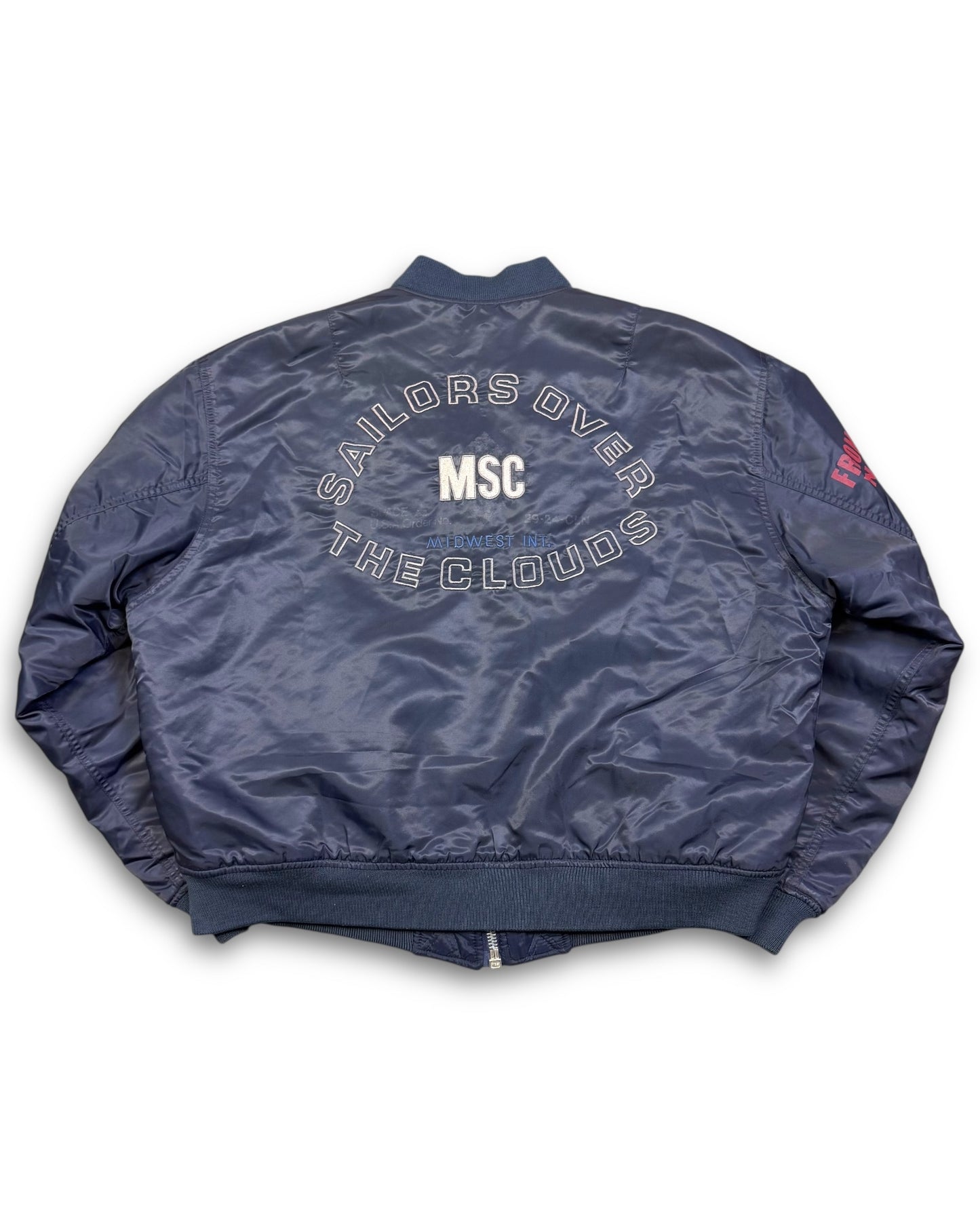 1990's Midwest Int. Reversible 2in1 Navy Jacket *very rare (L)