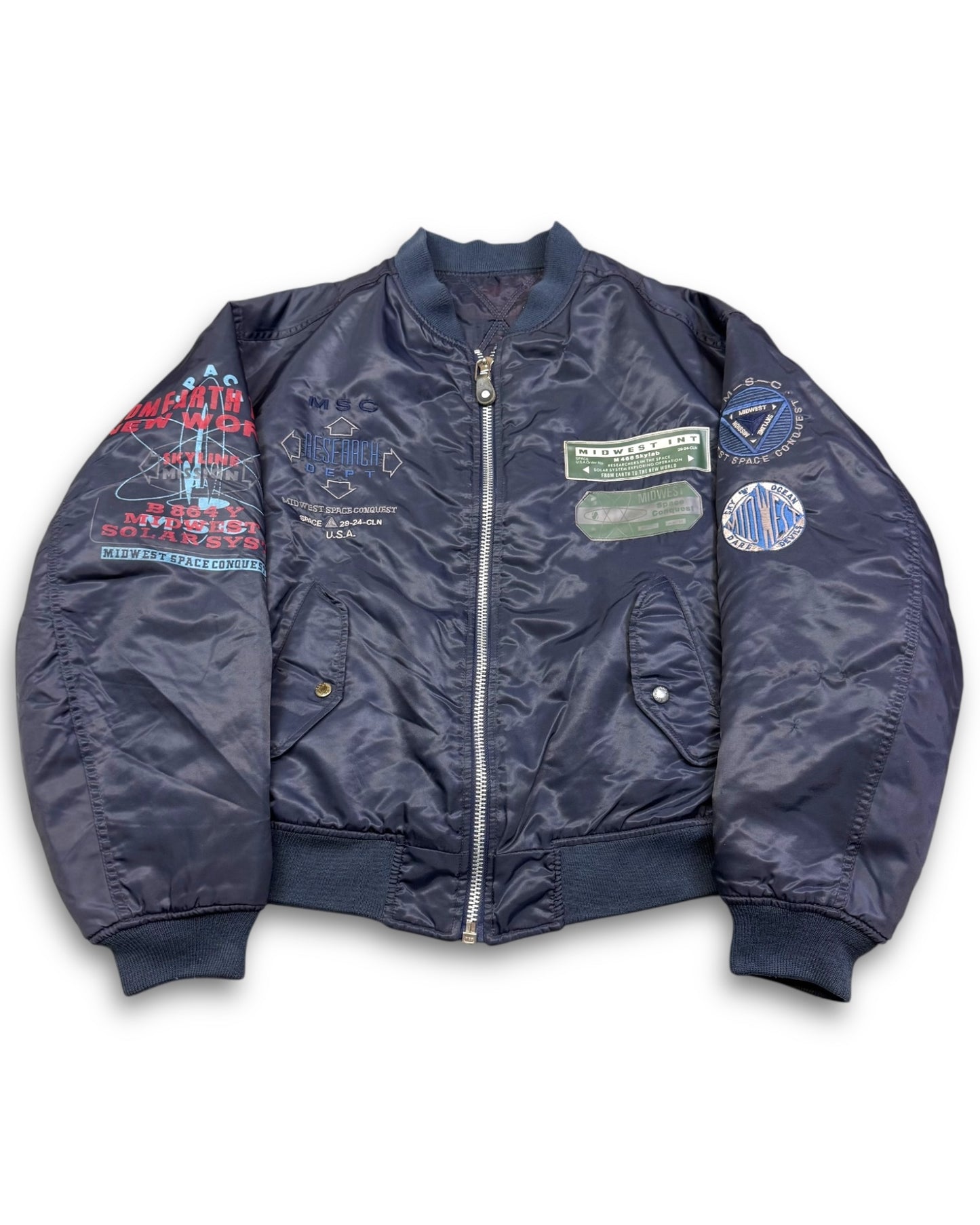 1990's Midwest Int. Reversible 2in1 Navy Jacket *very rare (L)