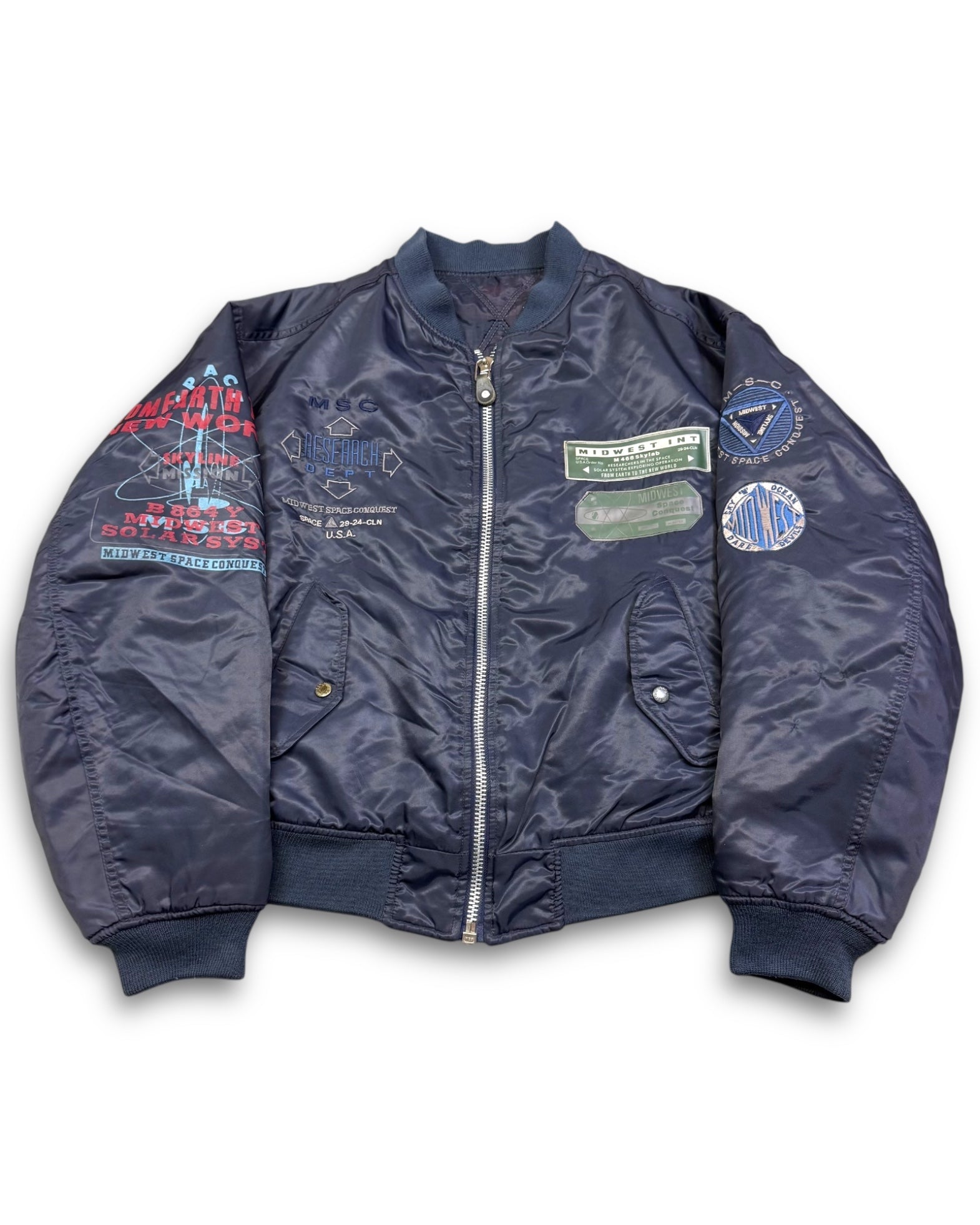 1990's Midwest Int. Reversible 2in1 Navy Jacket *very rare (L)