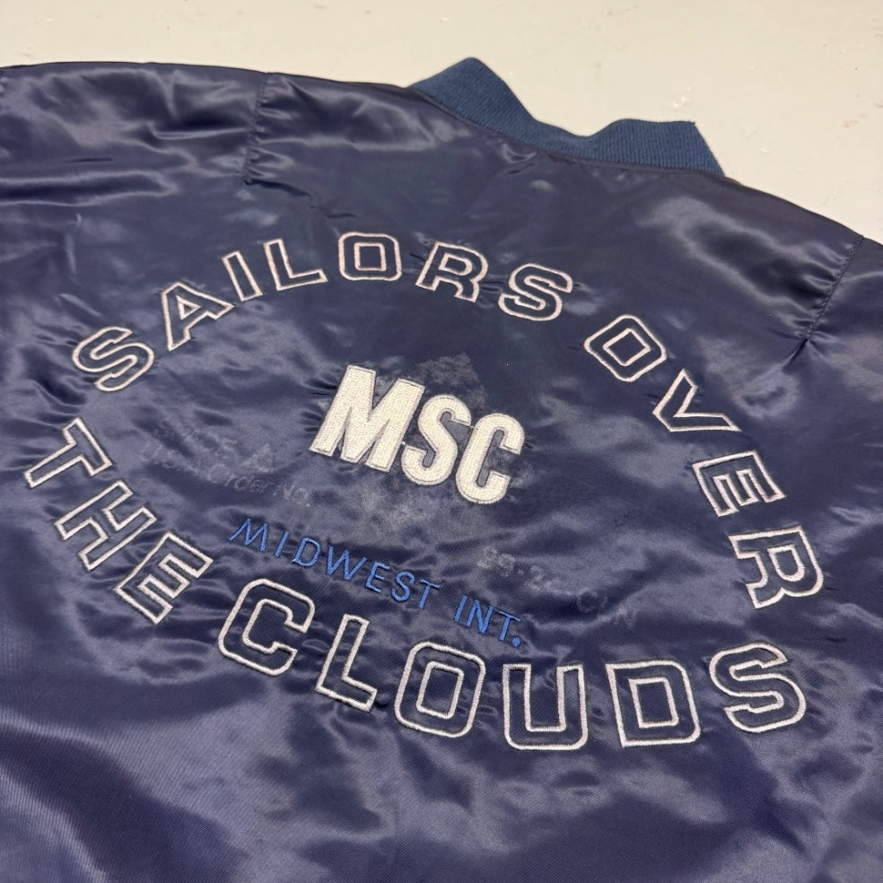 1990's Midwest Int. Reversible 2in1 Navy Jacket *very rare (L)