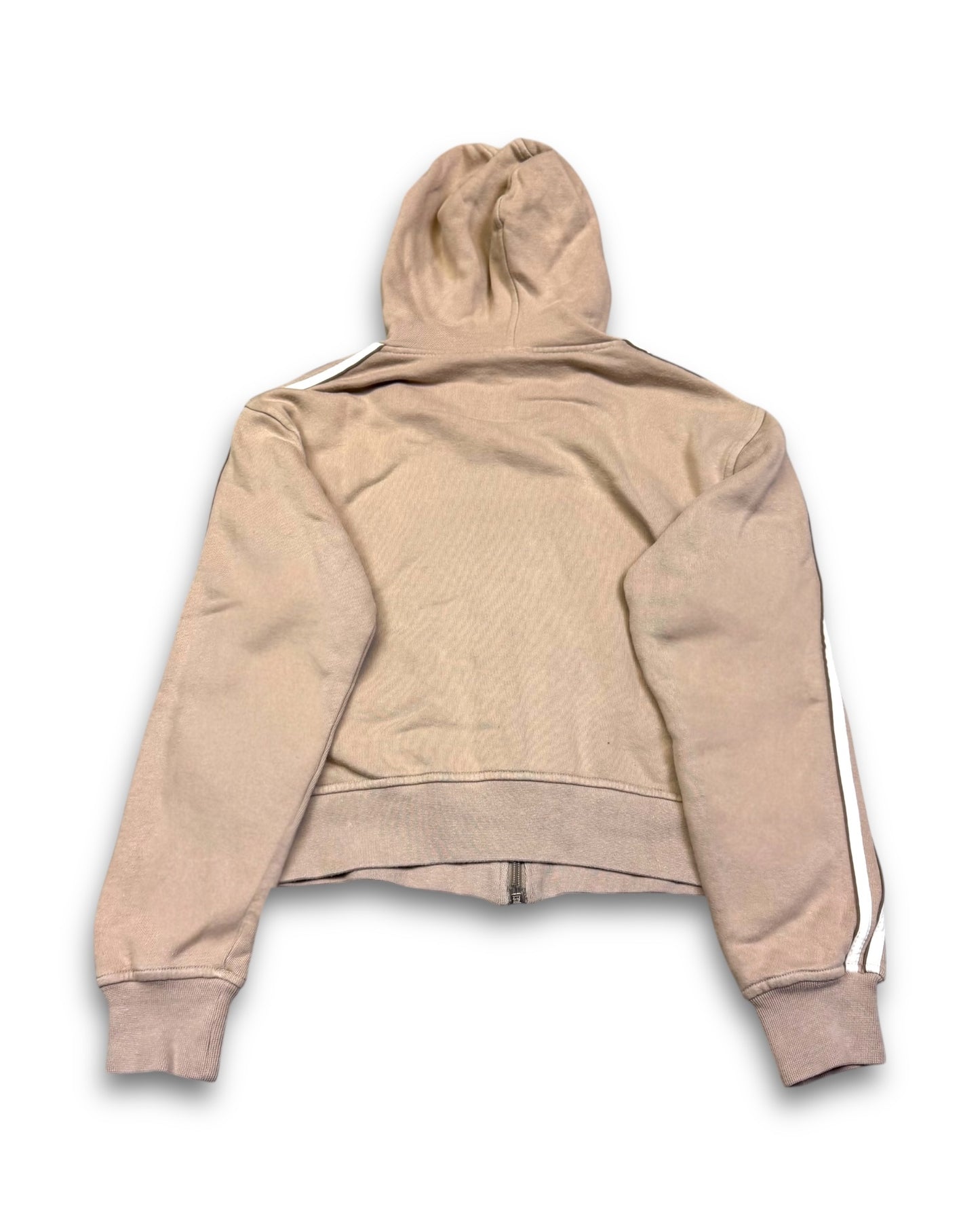 2000's Adidas Beige Cropped Zip Hoodie Women's *rare (L)