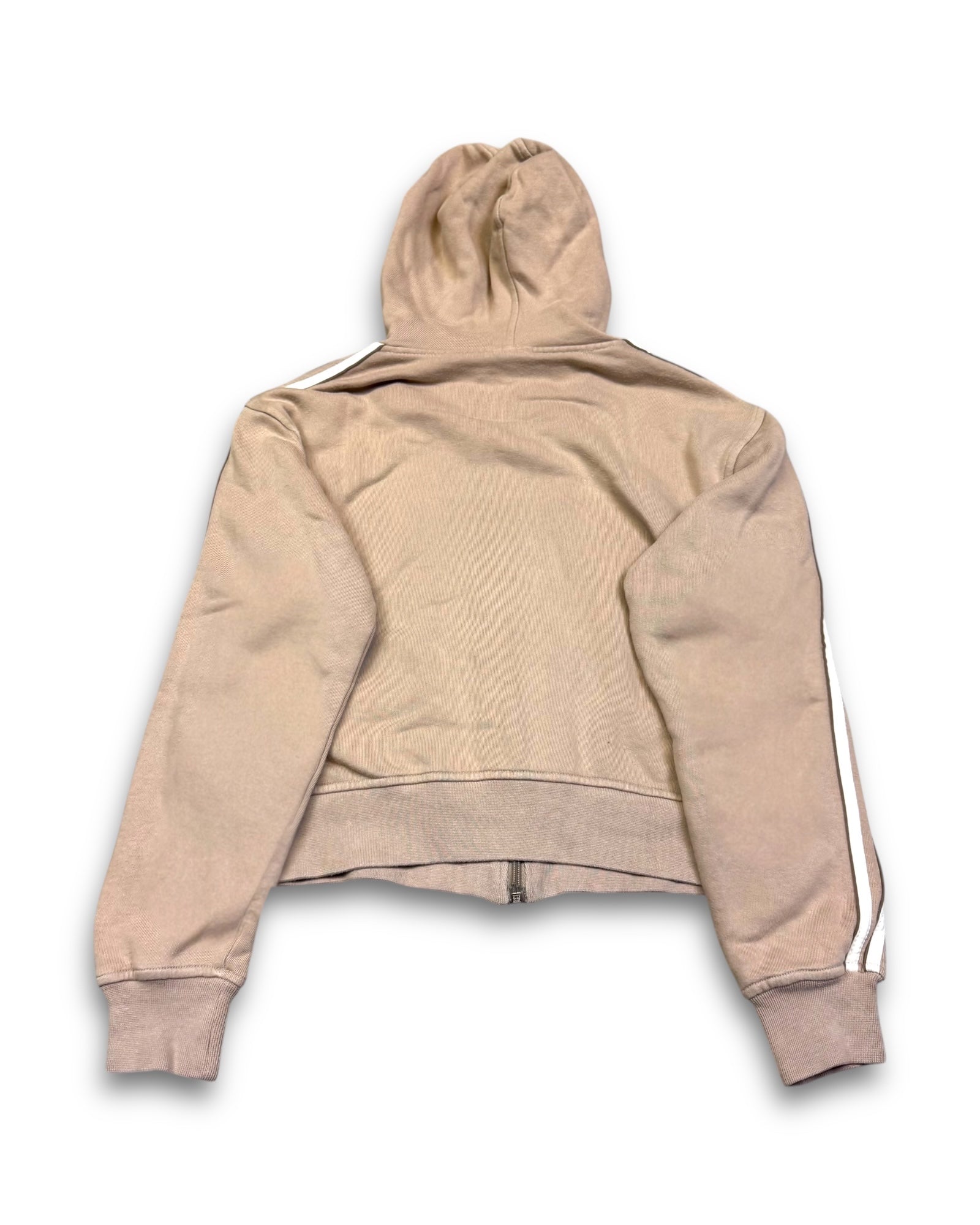 2000's Adidas Beige Cropped Zip Hoodie Women's *rare (L)