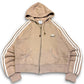 2000's Adidas Beige Cropped Zip Hoodie Women's *rare (L)