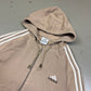 2000's Adidas Beige Cropped Zip Hoodie Women's *rare (L)
