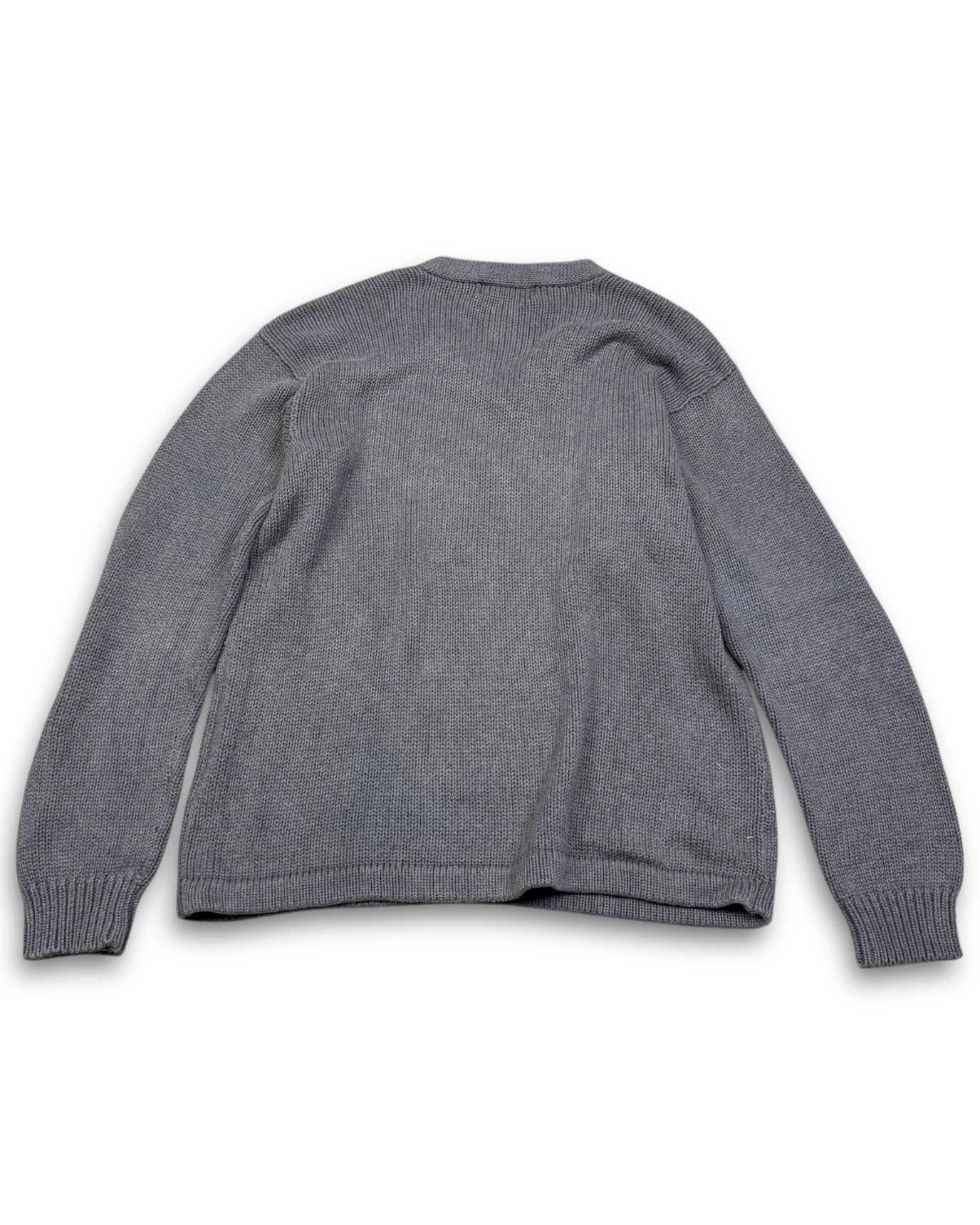 1990's Polo Ralph Lauren Gray Knit Sweatshirt *rare (L)