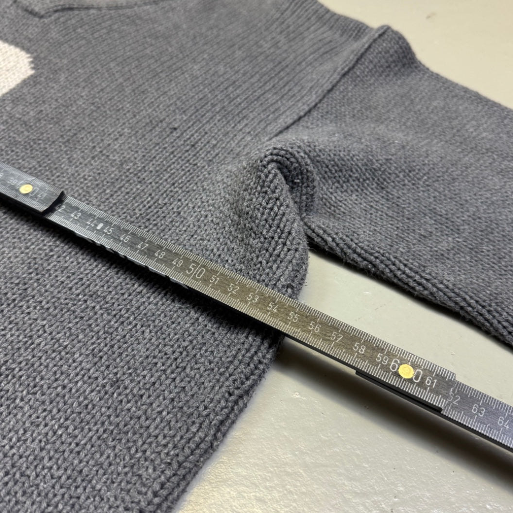 1990's Polo Ralph Lauren Gray Knit Sweatshirt *rare (L)