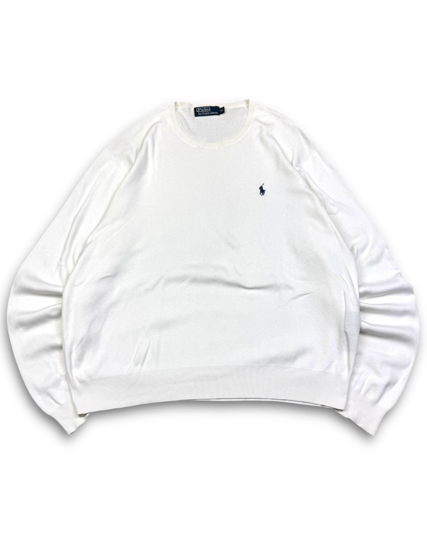 1990's Ralph Lauren White Sweatshirt *rare (XL)