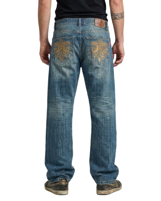 2000's Rifle Jeans Straight/Baggy Jeans - Model shot