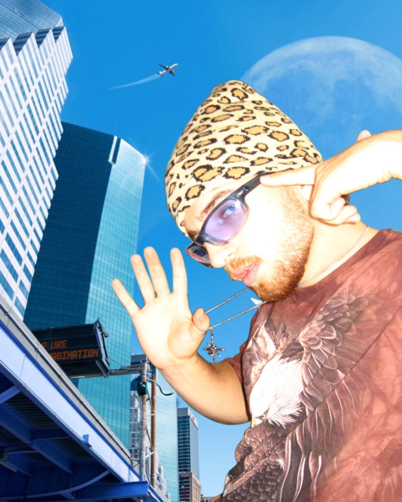 Sand Leopard Beanie - Lennys Vintage