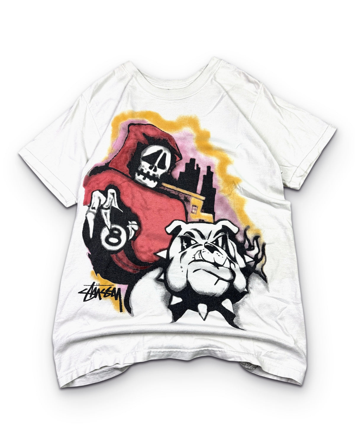 2000's Stüssy Bulldog 8 Ball Tee *rare (S) - Lennys Vintage