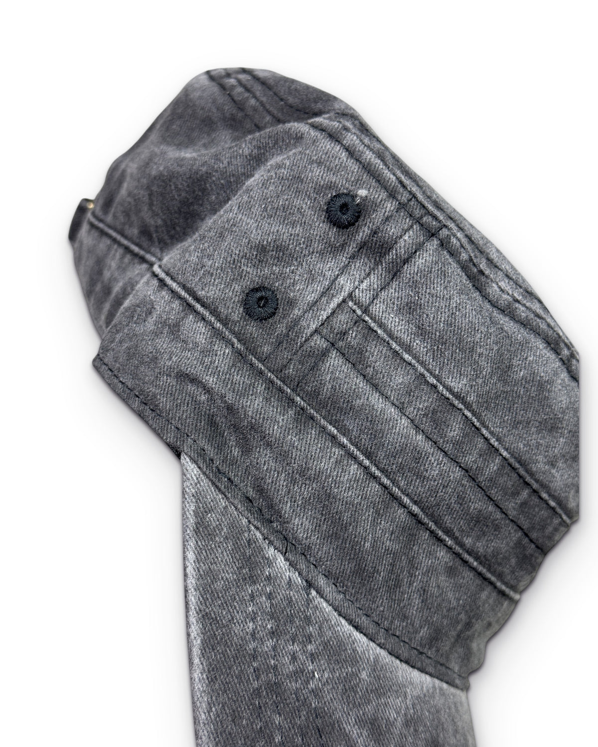 Washed Charcoal Military Cap - Lennys Vintage