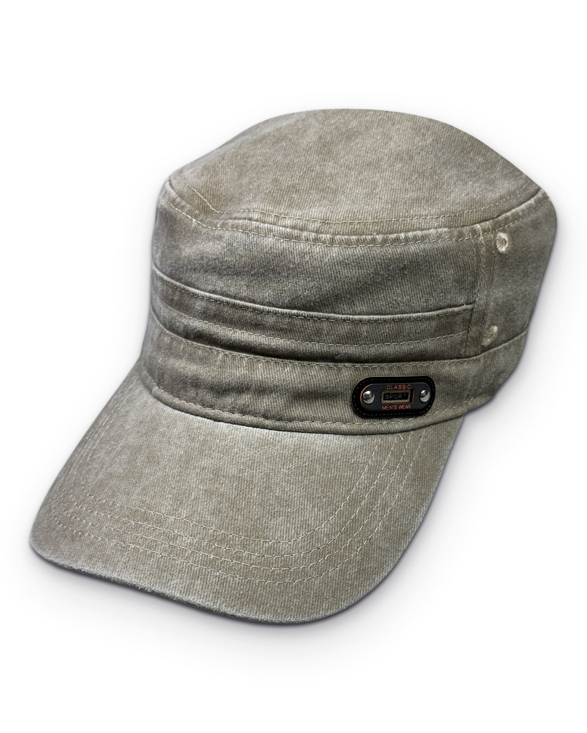 Washed Sand Military Cap - Lennys Vintage
