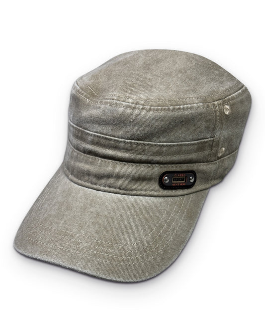 Washed Sand Military Cap - Lennys Vintage