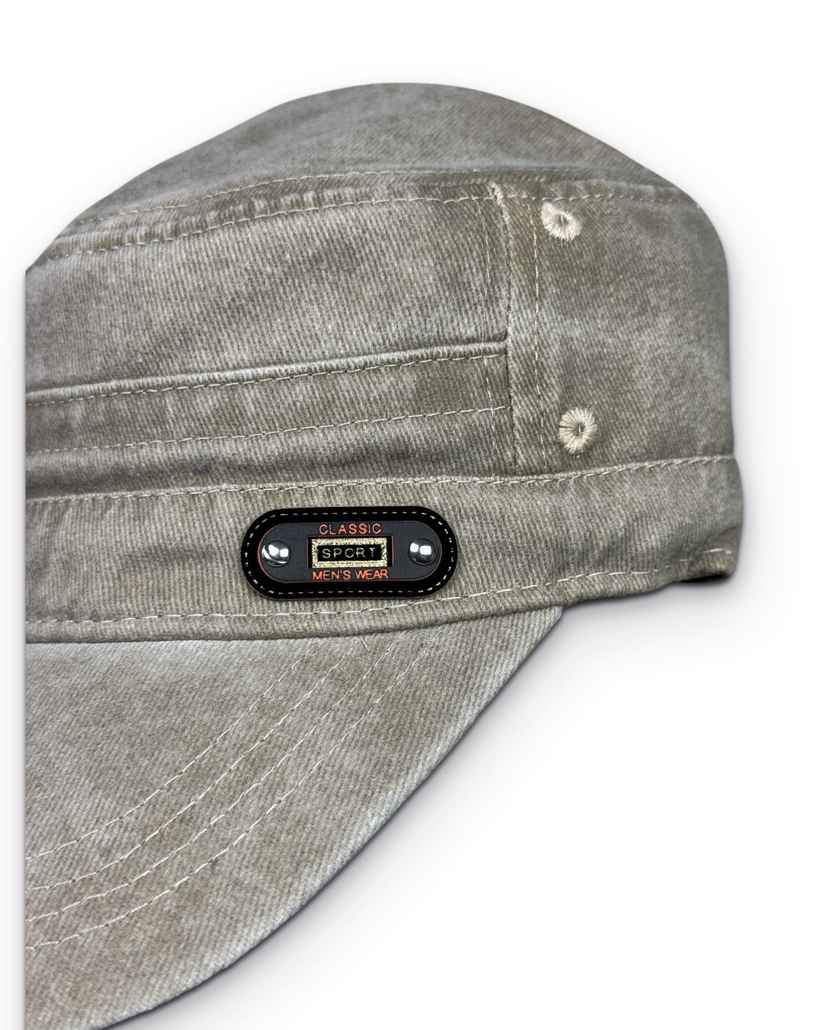 Washed Sand Military Cap - Lennys Vintage