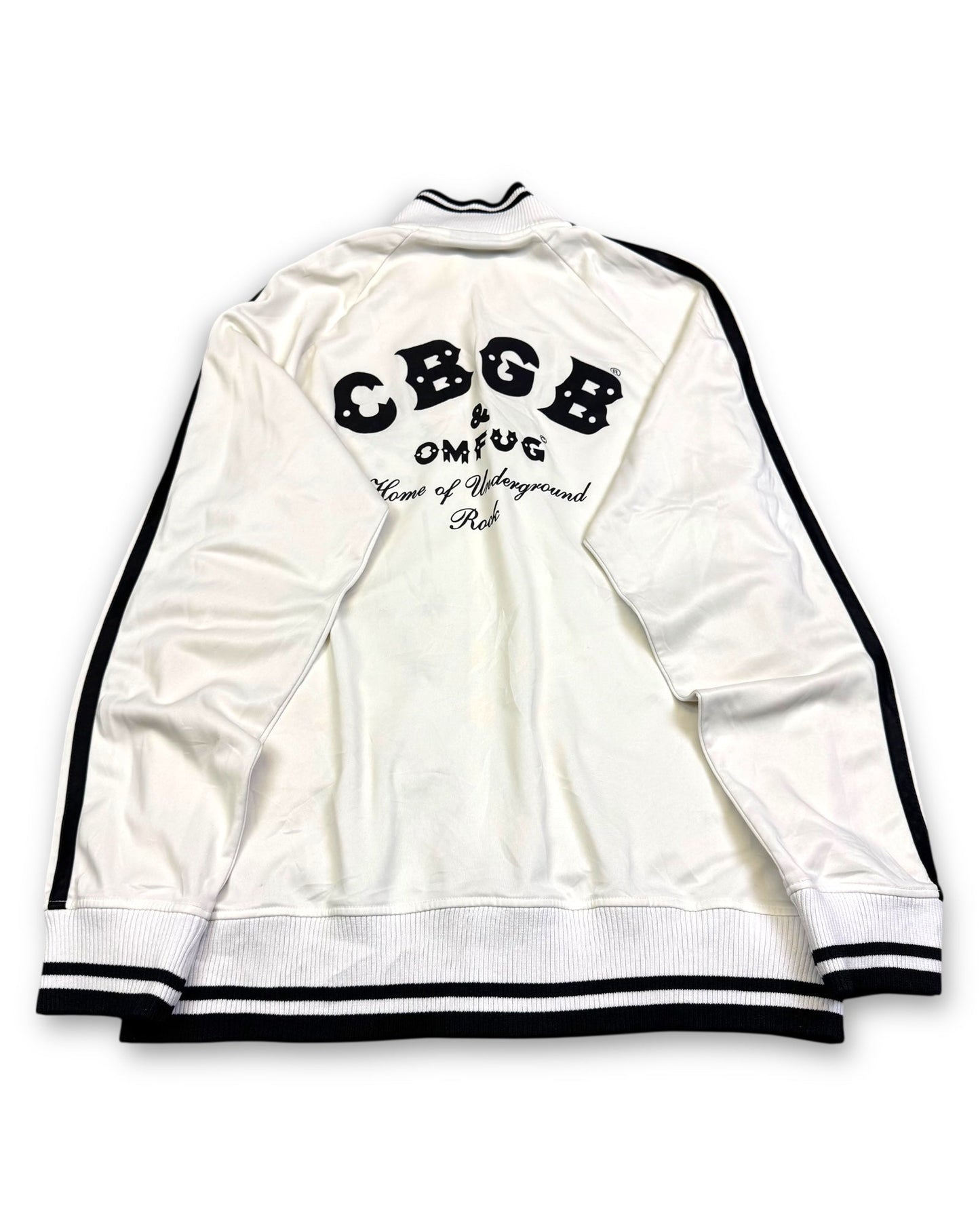 Y2K CBGB Skull Track Jacket (L) - Lennys Vintage