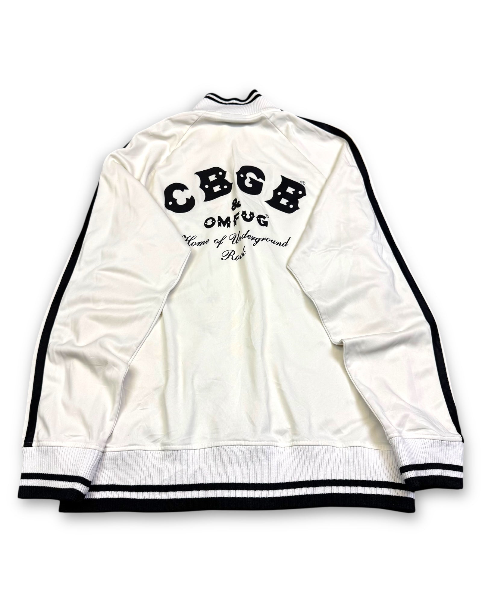 Y2K CBGB Skull Track Jacket (L) - Lennys Vintage