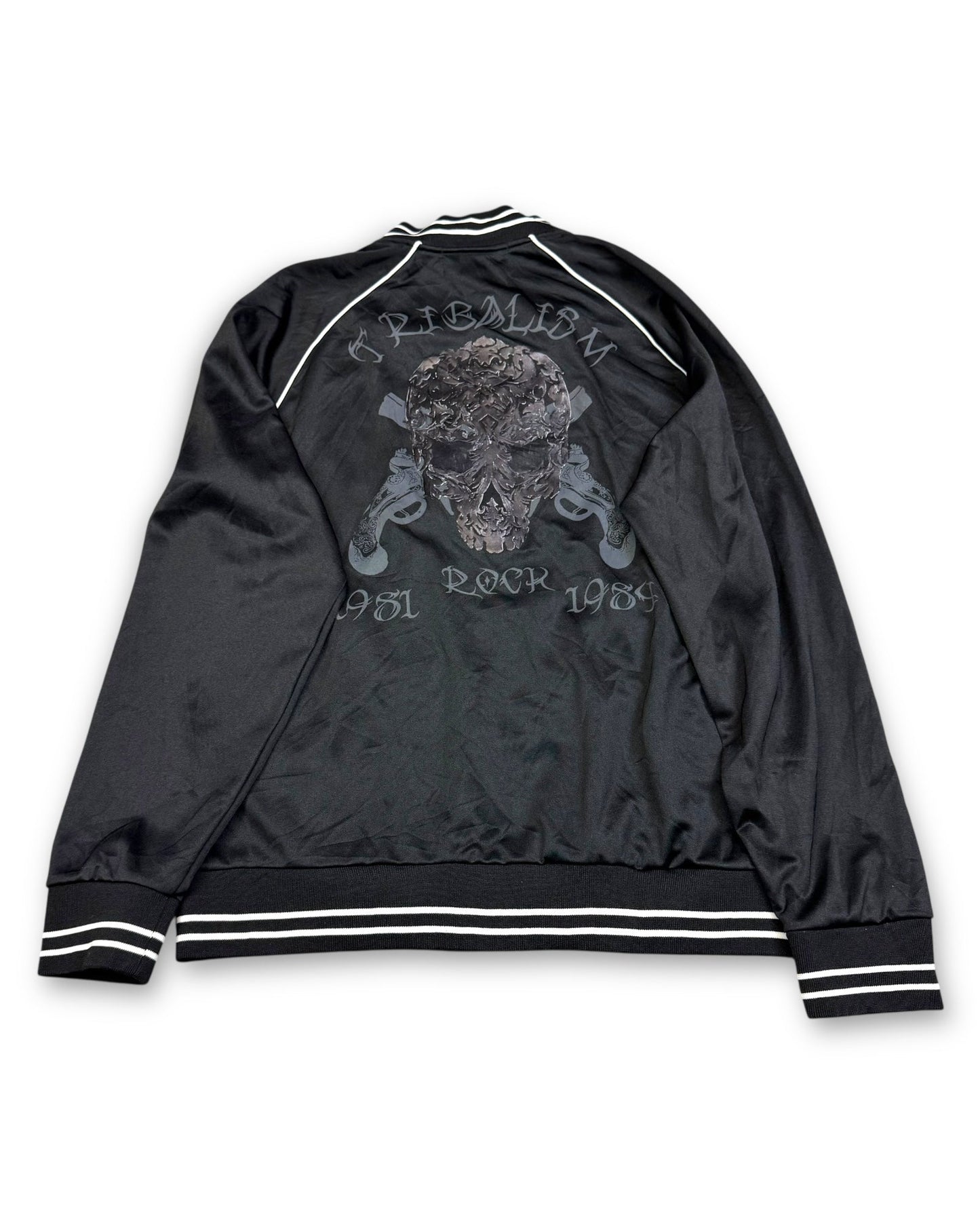 Y2K Center Clease Skull Track Jacket (L) - Lennys Vintage