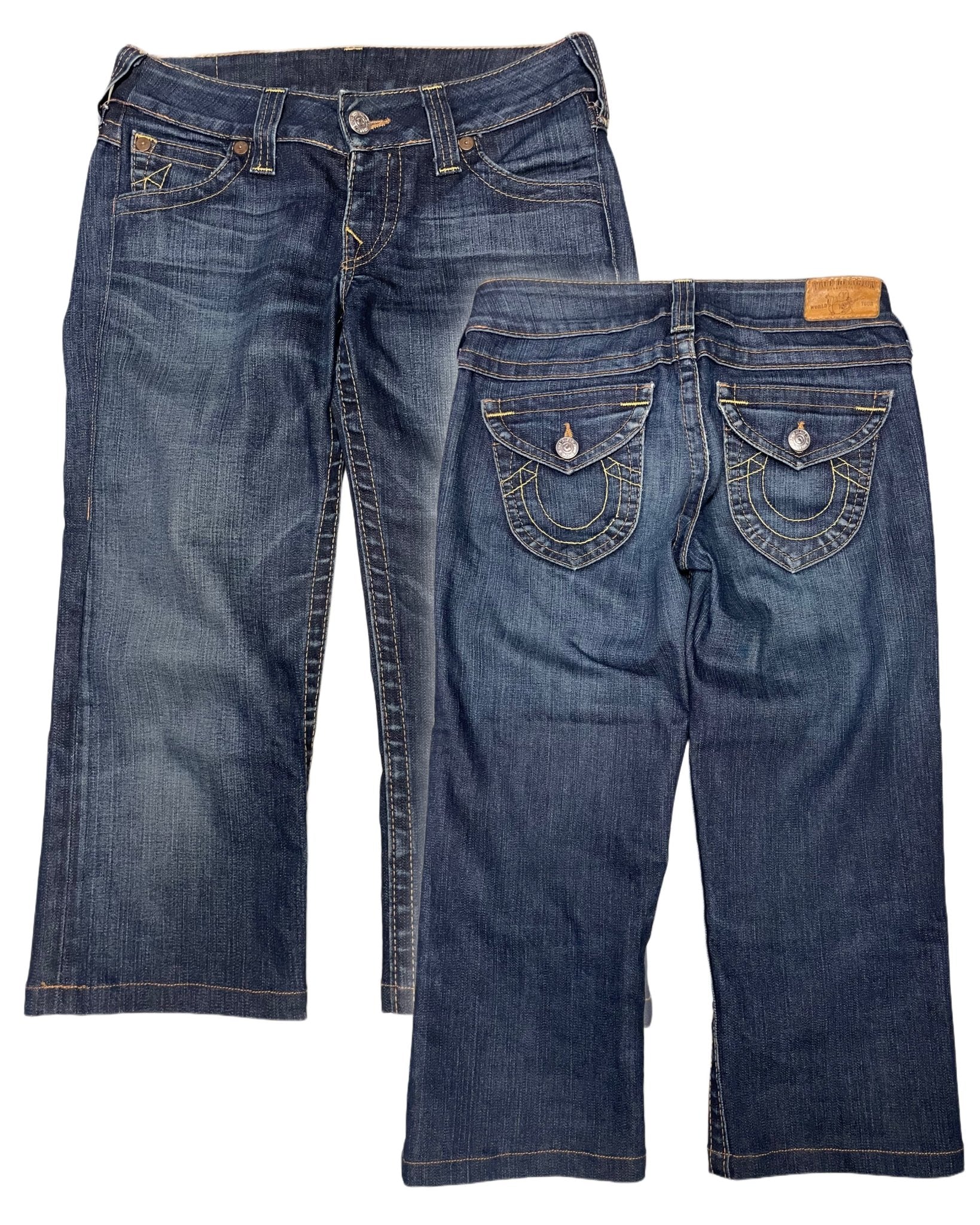 Y2K True Religion 3/4 Jeans women’s (S) - Lennys Vintage