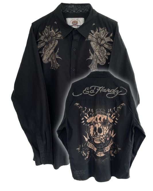 Y2K Ed Hardy Shirt (XL)